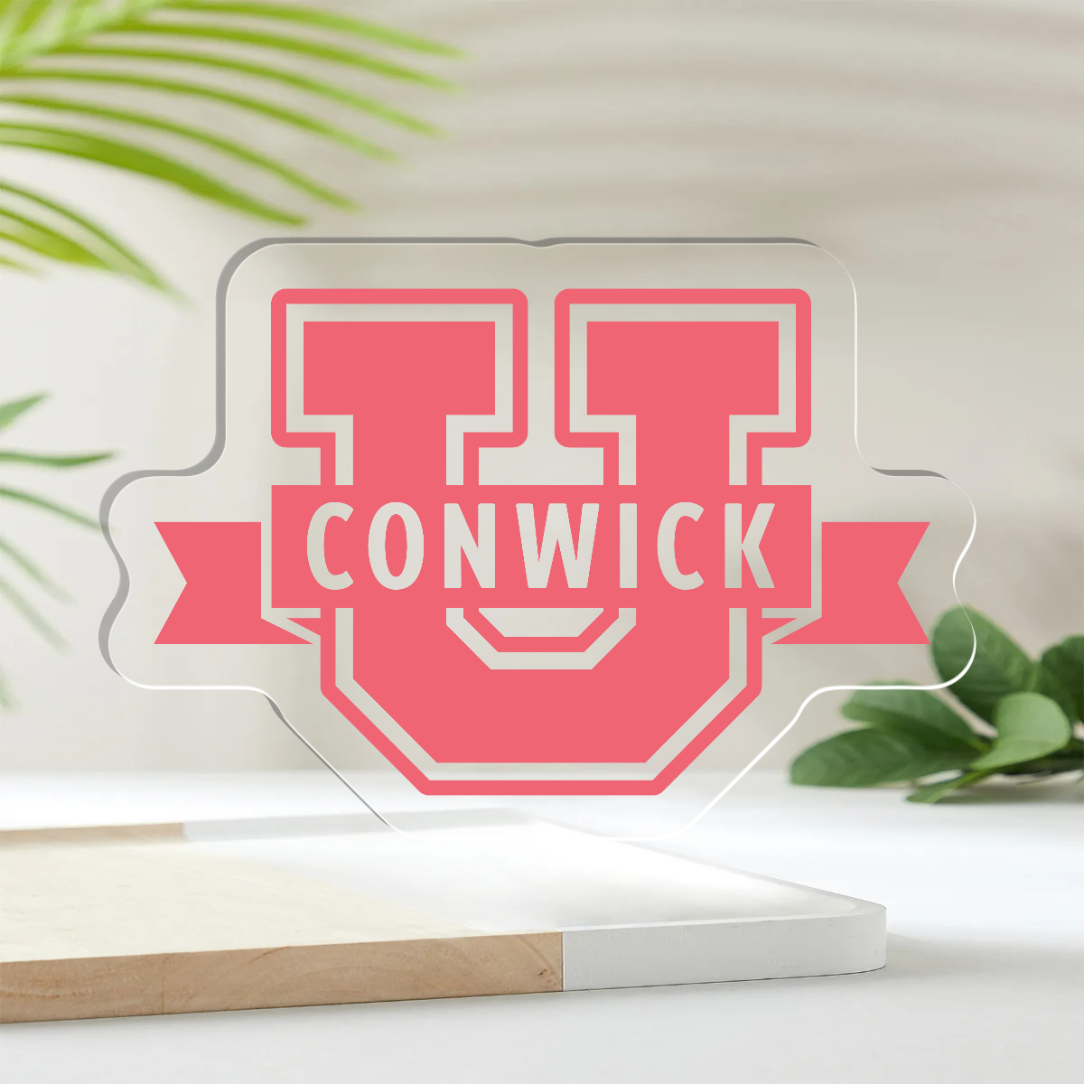 Conwick U Logo Acrylic Pin (Pink)