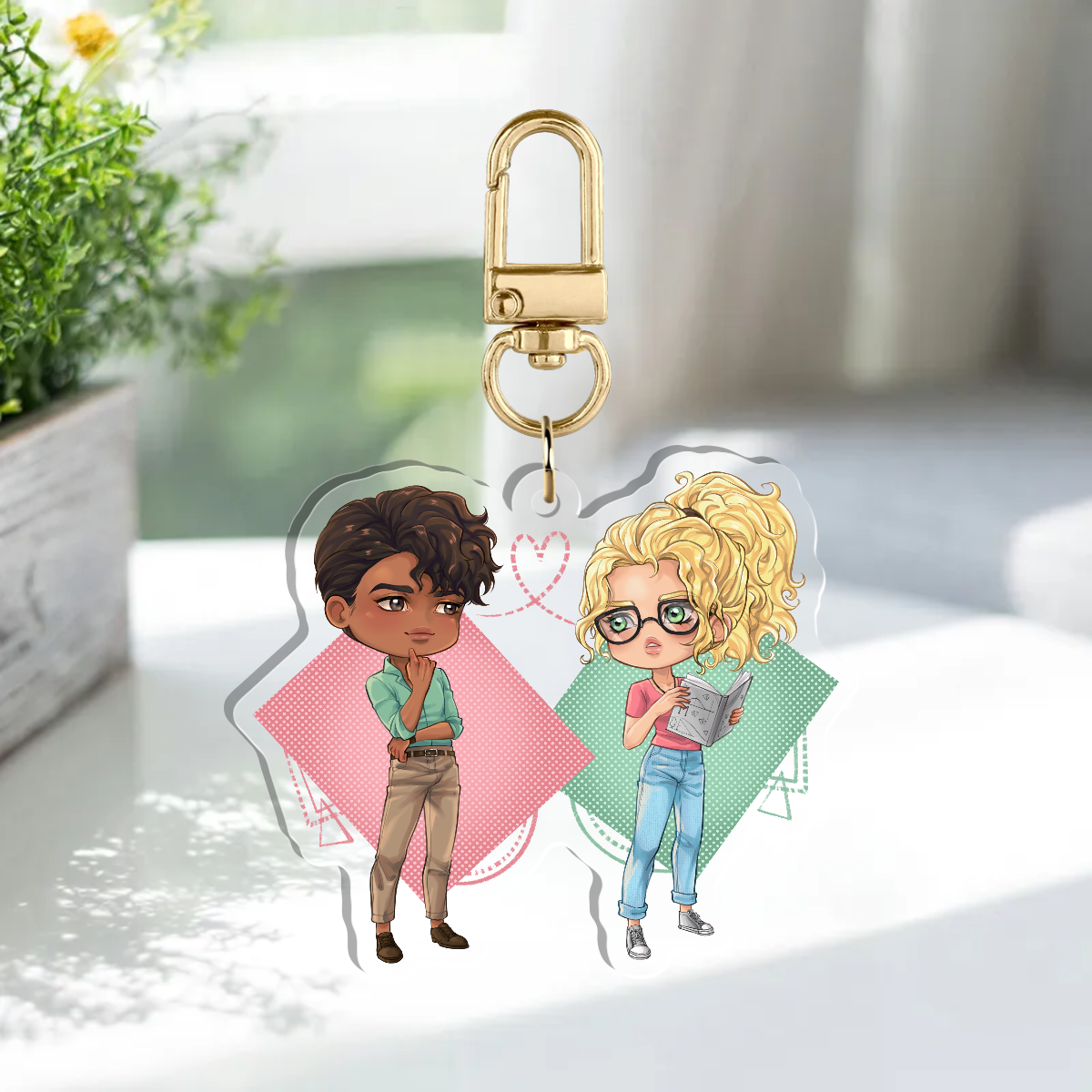 Lexi & Damian Chibi Acrylic Keychain