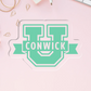 Conwick U Logo Acrylic Pin (Green)