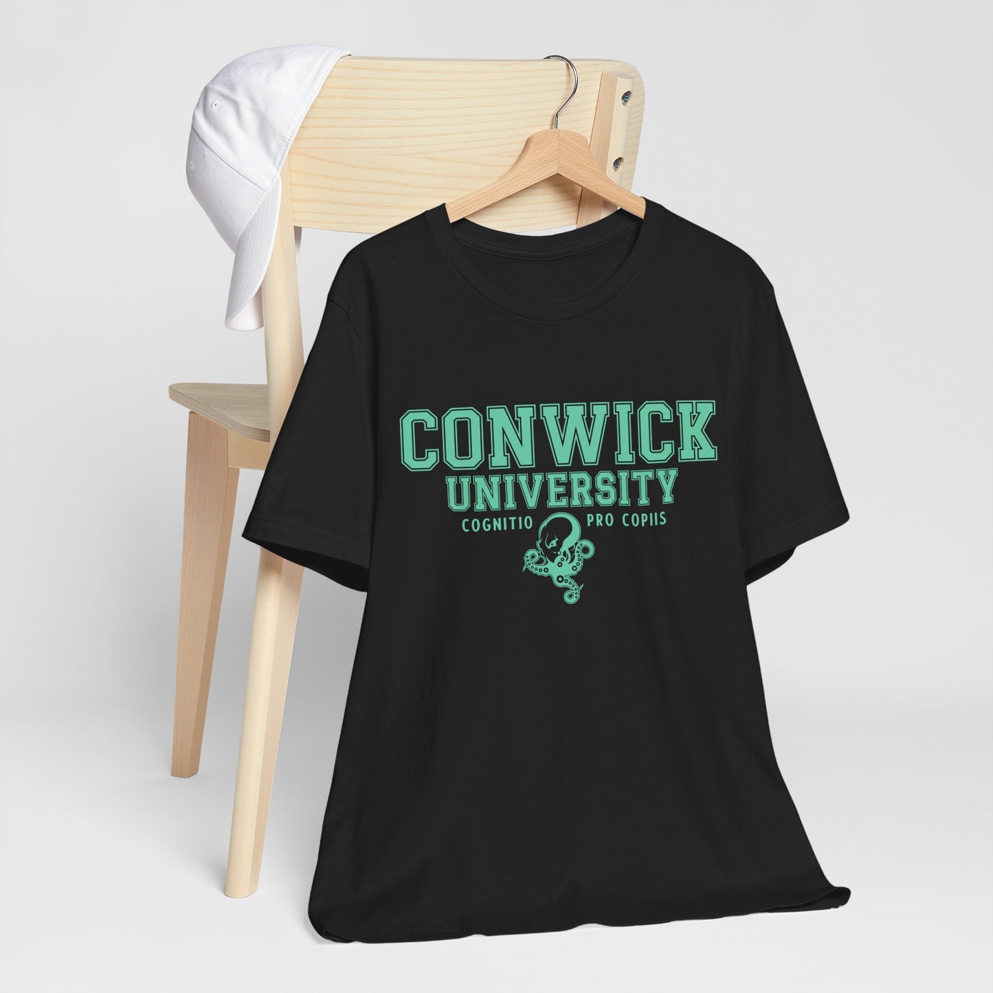 Conwick University Unisex T-Shirt (Green Lettering)