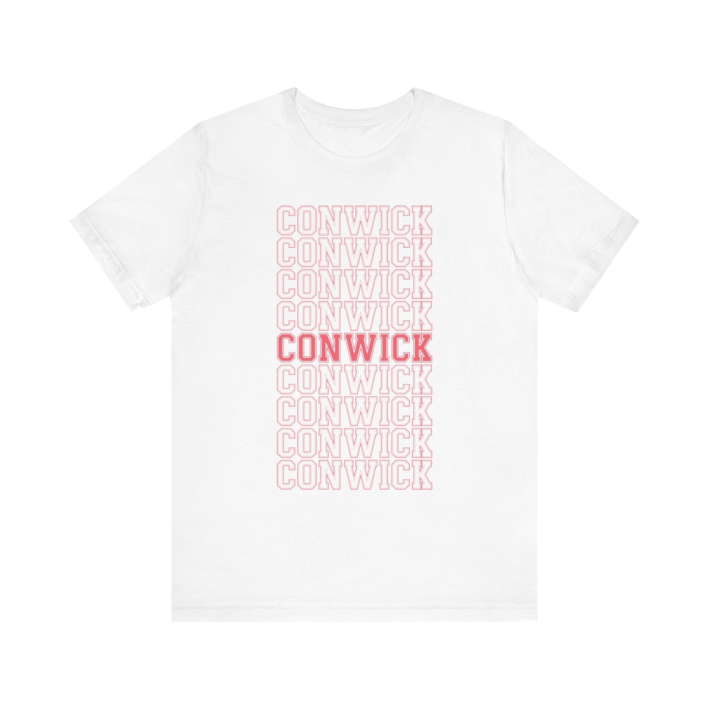 Conwick University Unisex T-Shirt (Pink Lettering)