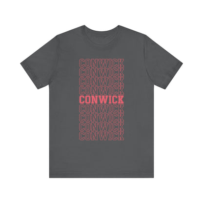 Conwick University Unisex T-Shirt (Pink Lettering)