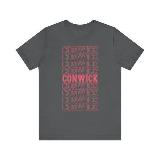Conwick University Unisex T-Shirt (Pink Lettering)