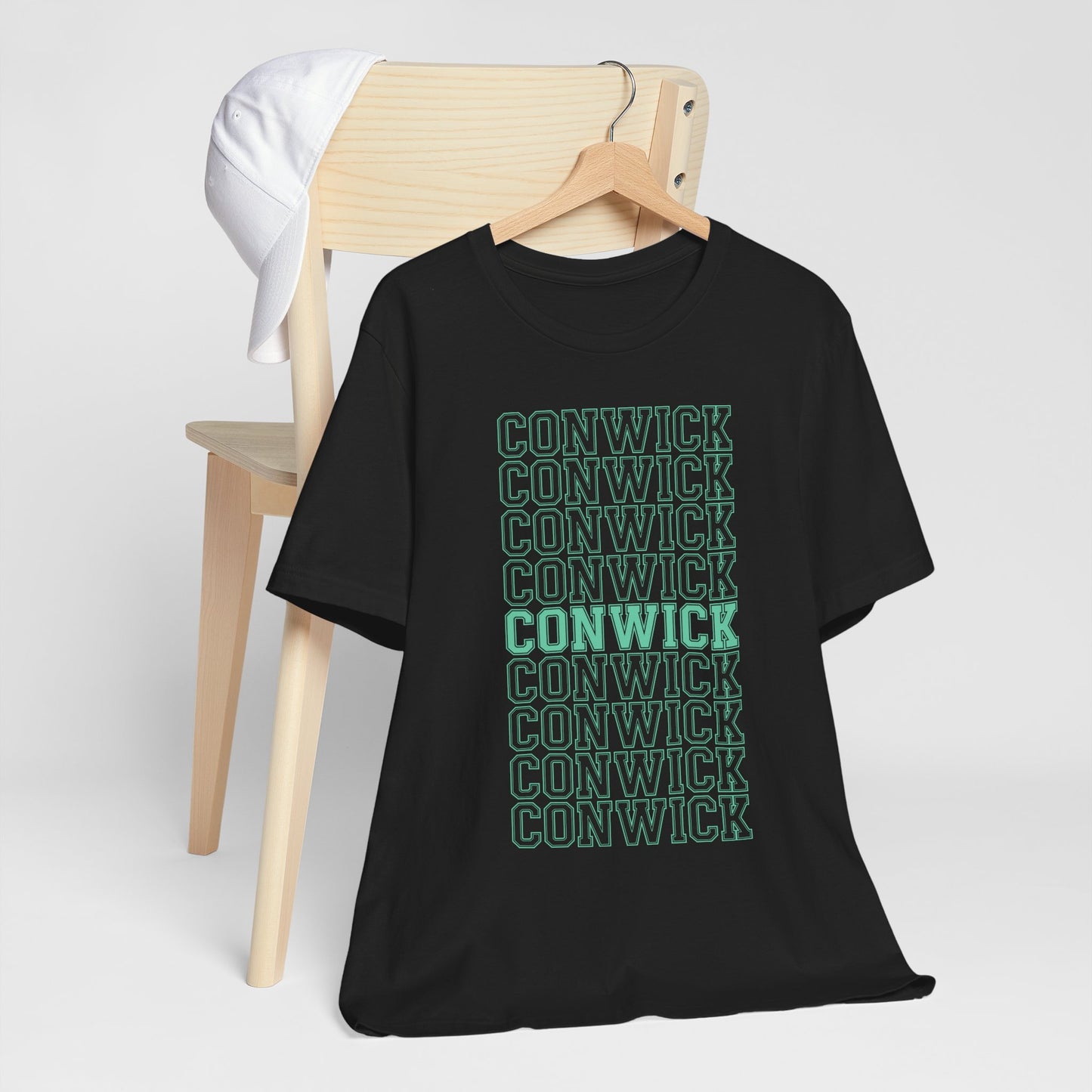 Conwick University Unisex T-Shirt (Green Lettering)
