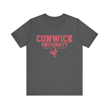 Conwick University Unisex T-Shirt (Pink Lettering)