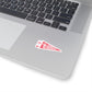 Conwick U Pennant Flag Sticker (Pink)
