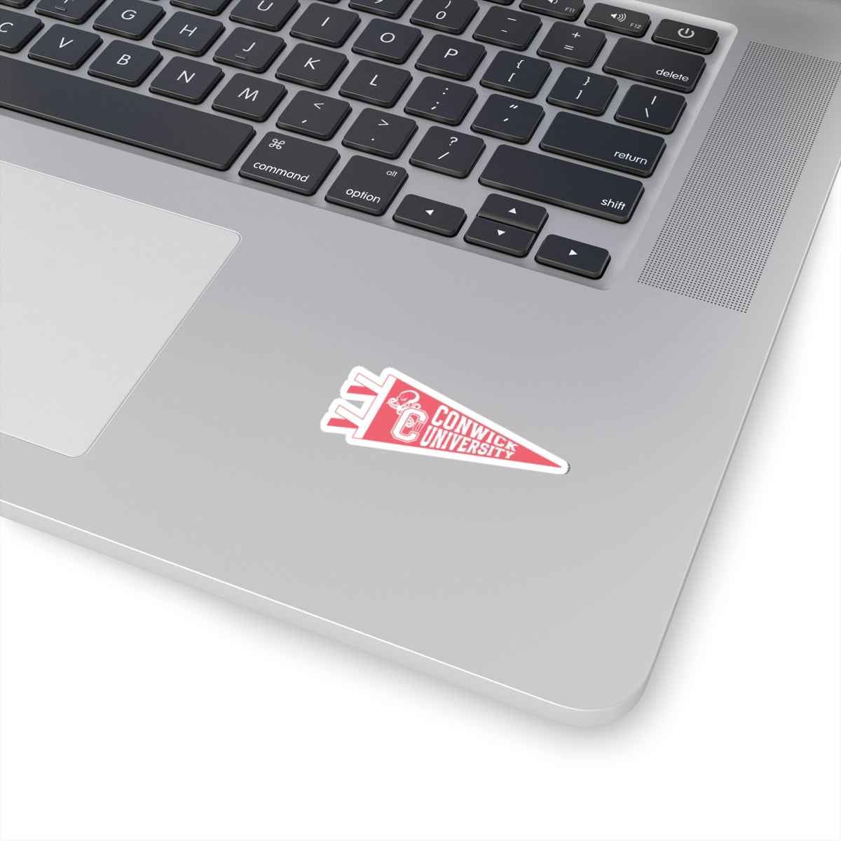Conwick U Pennant Flag Sticker (Pink)