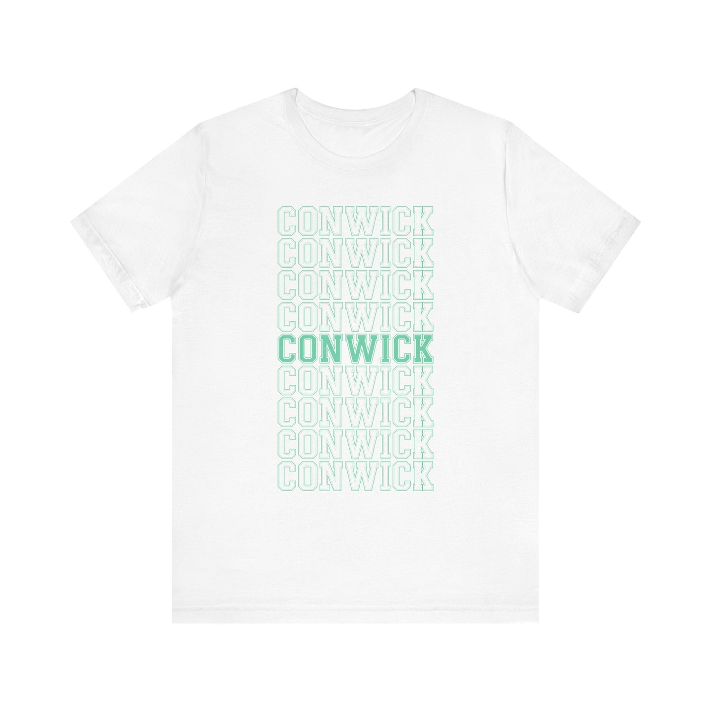 Conwick University Unisex T-Shirt (Green Lettering)