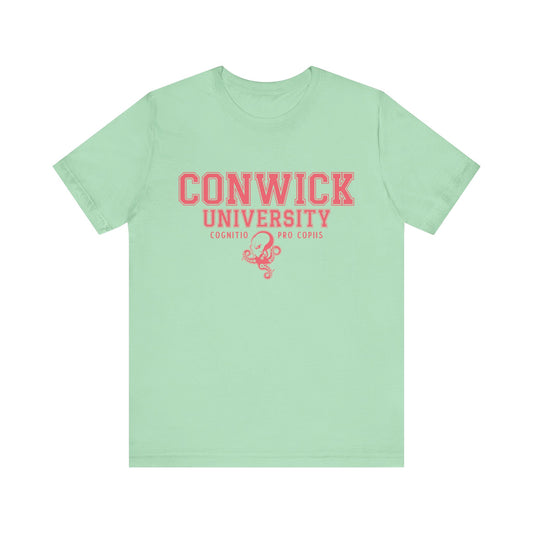 Conwick University Unisex T-Shirt (Pink Lettering)