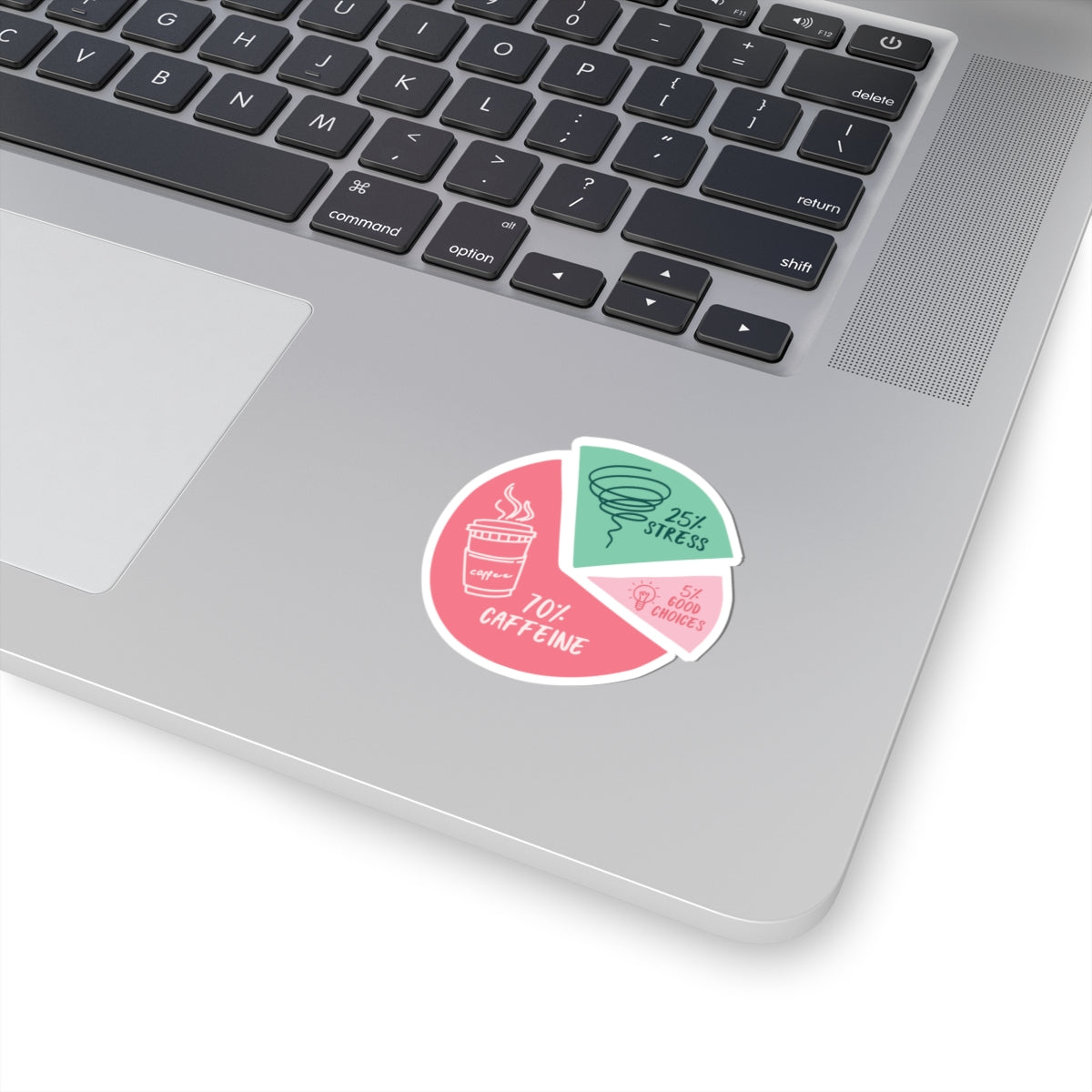 70% Caffeine, 25% Stress, 5% Good Choices Sticker