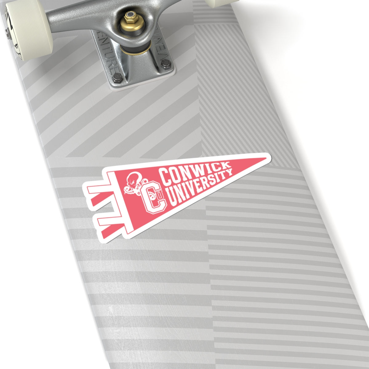 Conwick U Pennant Flag Sticker (Pink)