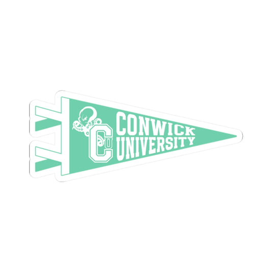 Conwick U Pennant Flag Sticker (Green)