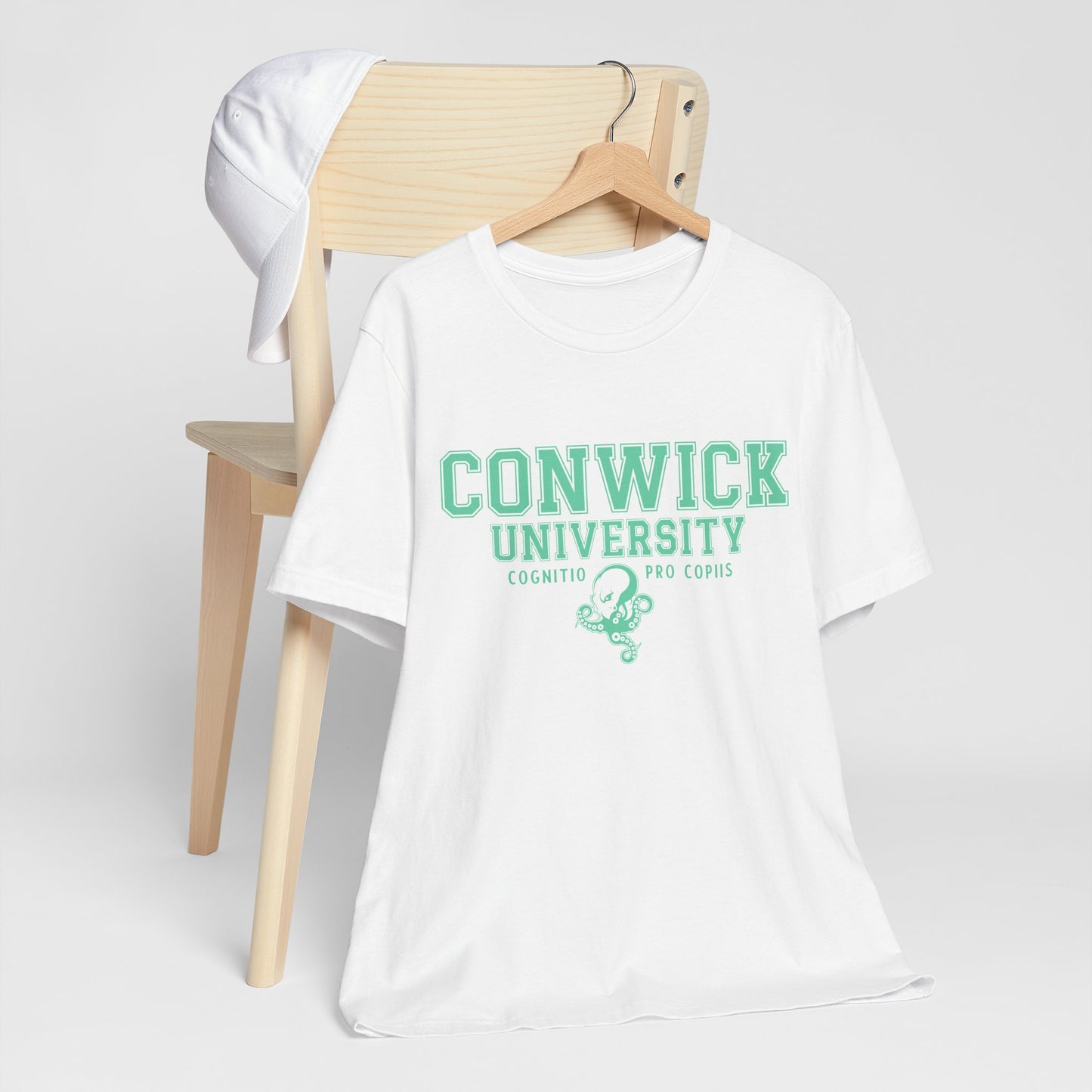 Conwick University Unisex T-Shirt (Green Lettering)