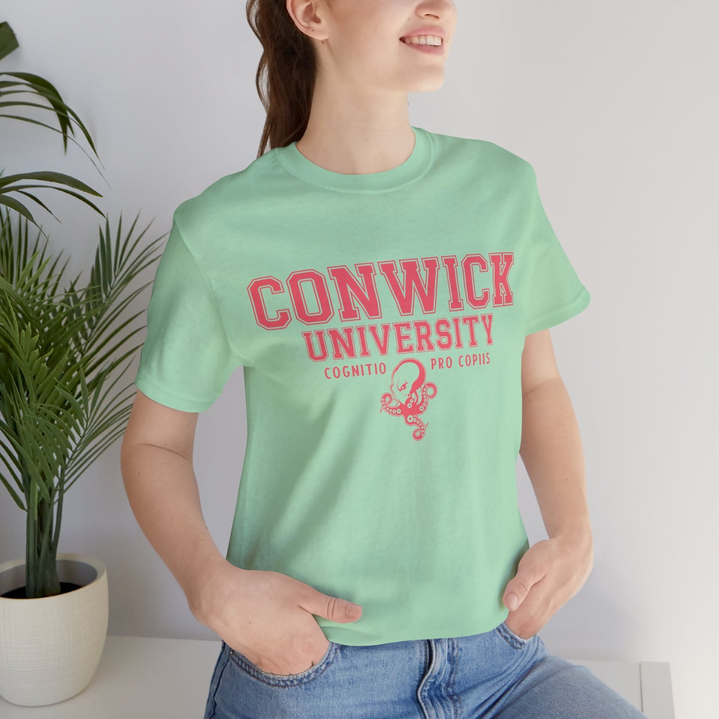 Conwick University Unisex T-Shirt (Pink Lettering)