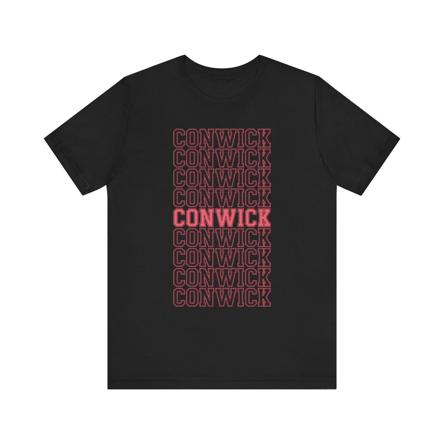 Conwick University Unisex T-Shirt (Pink Lettering)