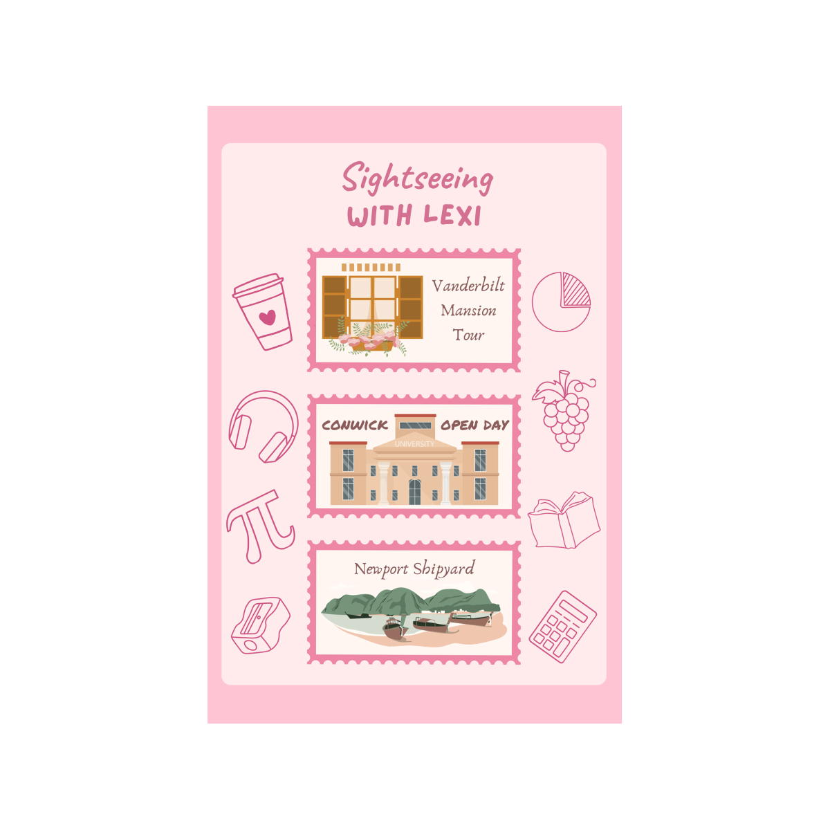 Newport/Sightseeing with Lexi Double-sided Art Print