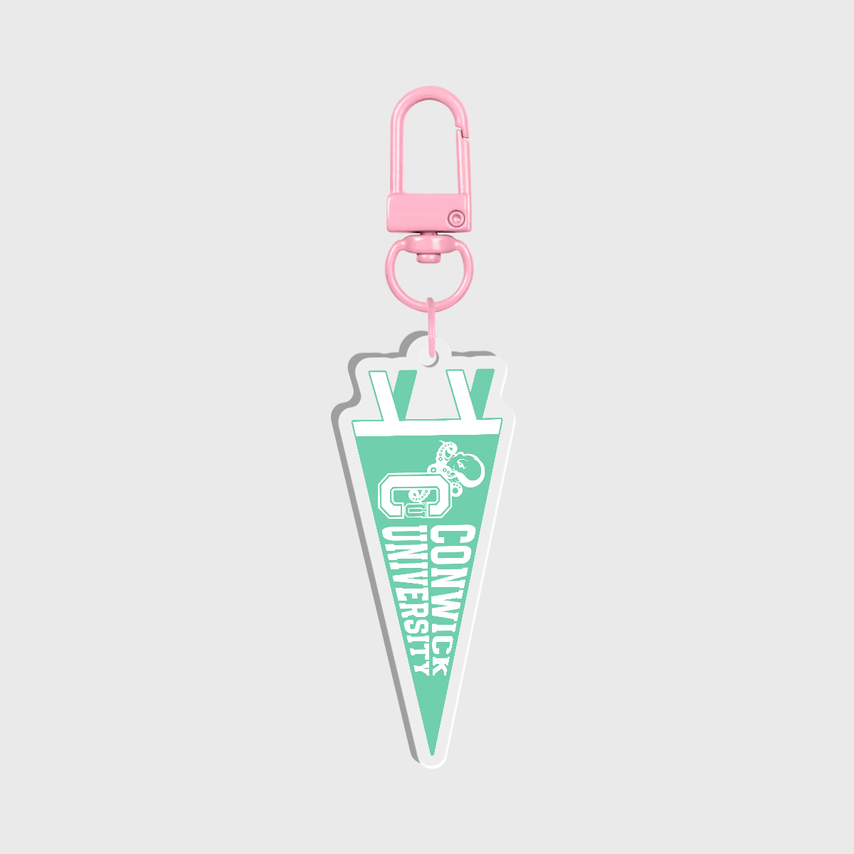 Conwick U Pennant Flag Acrylic Keychain