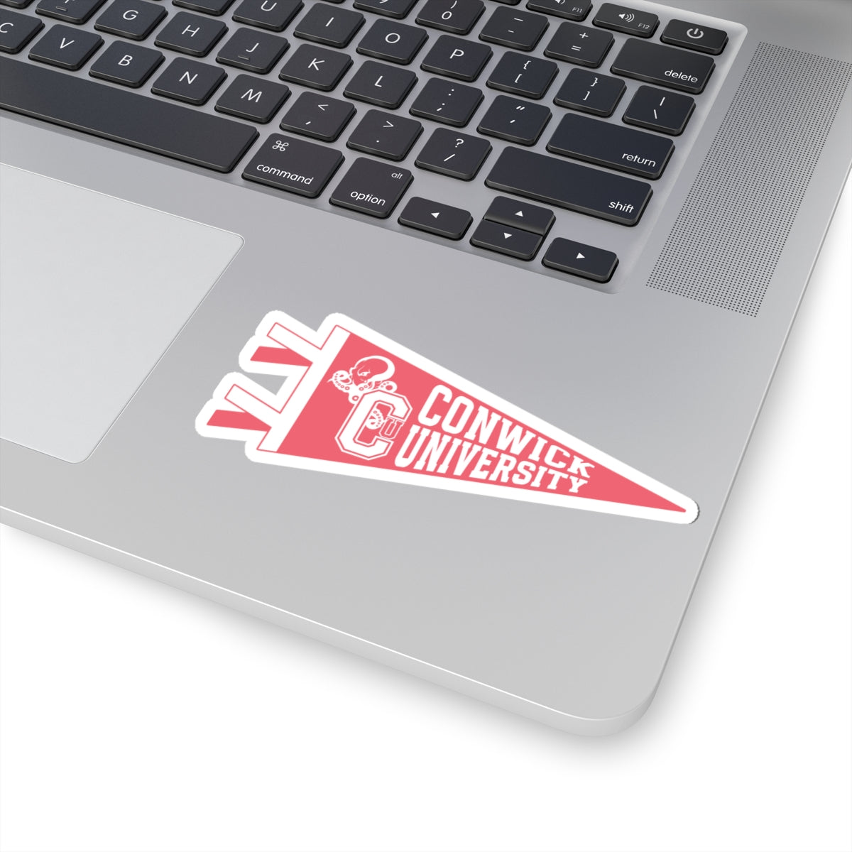 Conwick U Pennant Flag Sticker (Pink)