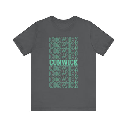 Conwick University Unisex T-Shirt (Green Lettering)