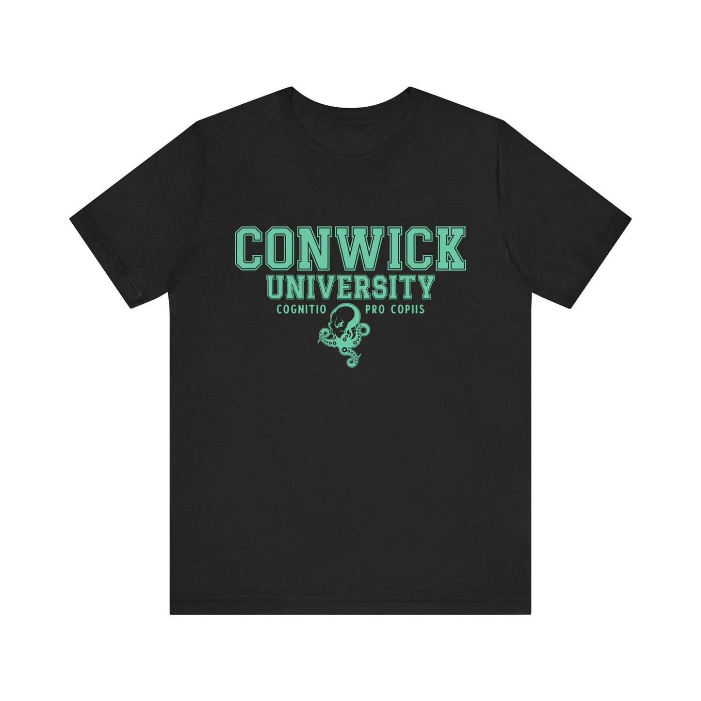 Conwick University Unisex T-Shirt (Green Lettering)