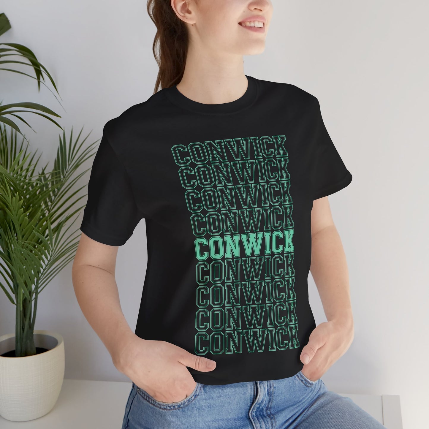 Conwick University Unisex T-Shirt (Green Lettering)