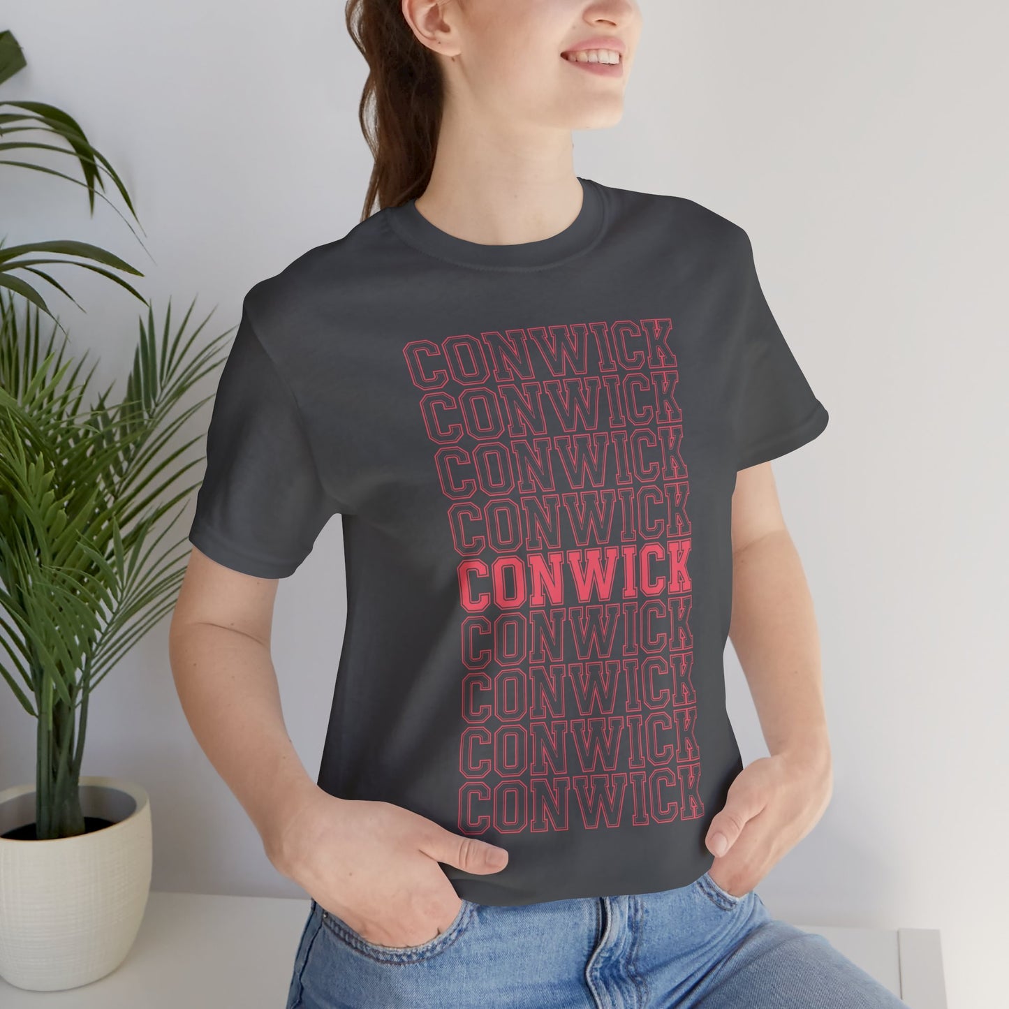 Conwick University Unisex T-Shirt (Pink Lettering)