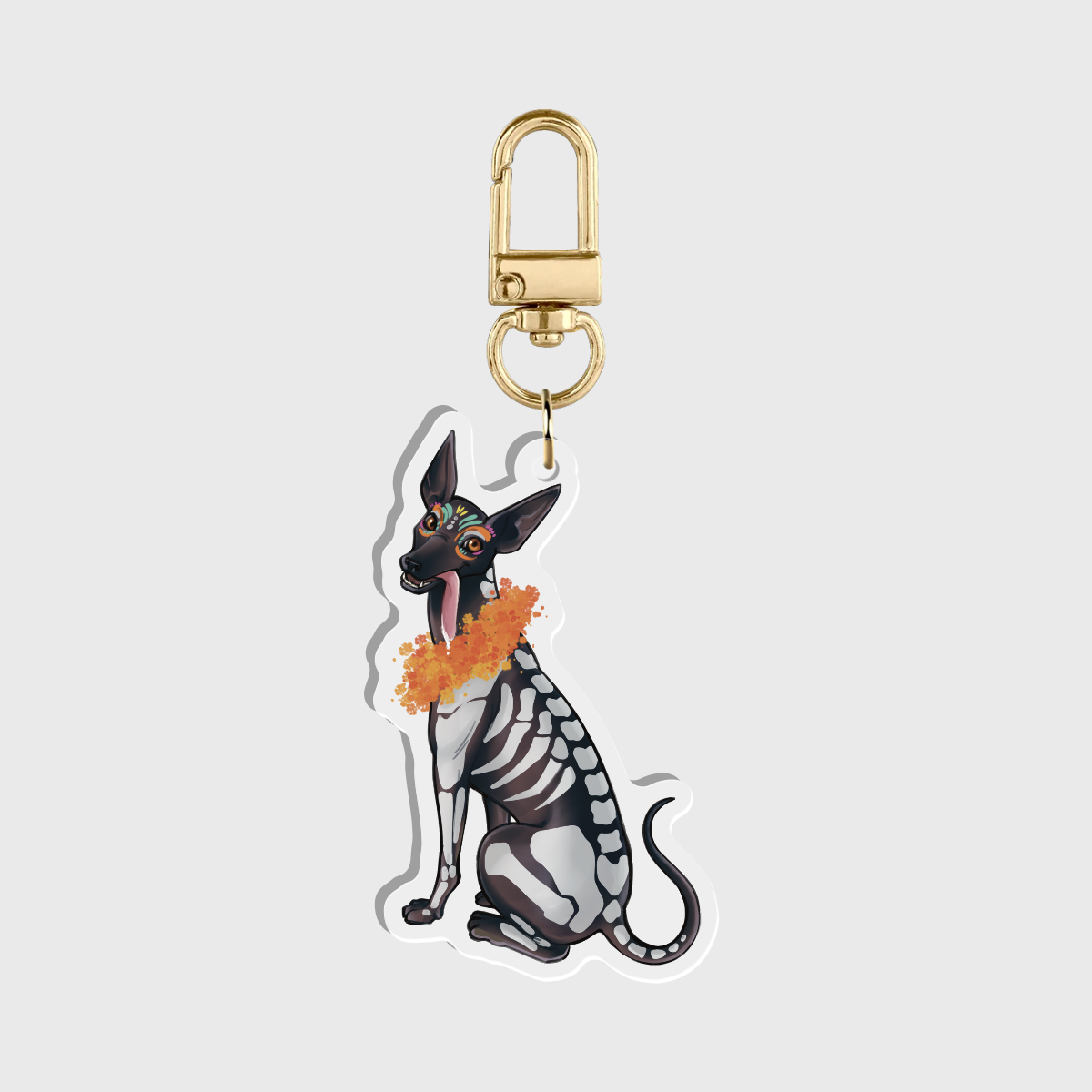 Xolo Acrylic Keychain (Día de los Muertos)