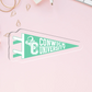 Conwick U Pennant Flag Acrylic Pin (Green)