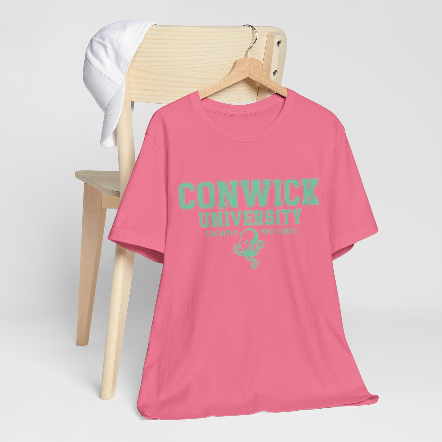 Conwick University Unisex T-Shirt (Green Lettering)