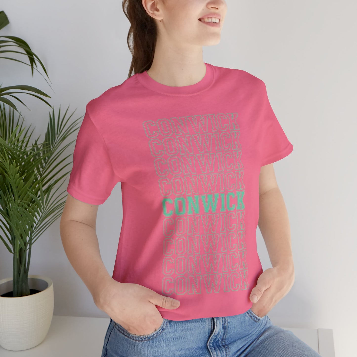 Conwick University Unisex T-Shirt (Green Lettering)