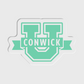Conwick U Logo Acrylic Pin (Green)
