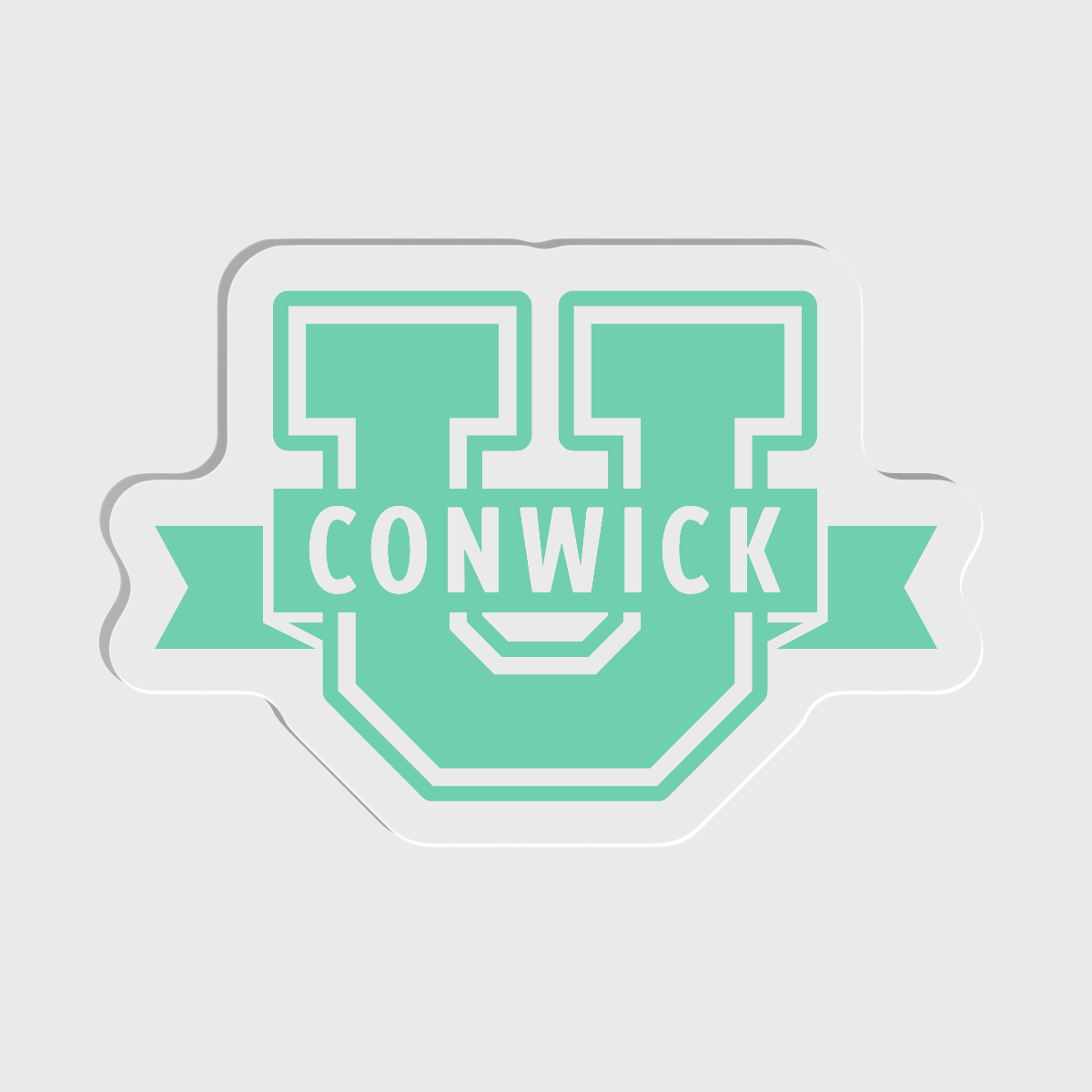 Conwick U Logo Acrylic Pin (Green)