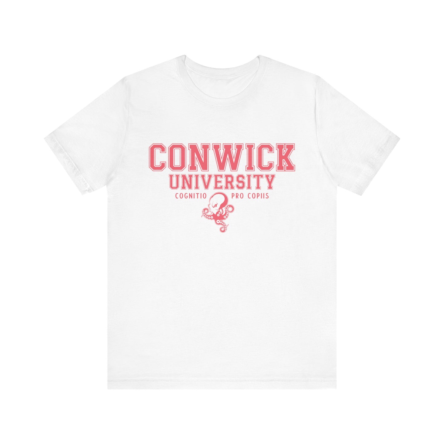 Conwick University Unisex T-Shirt (Pink Lettering)