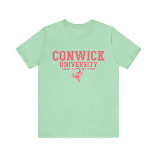 Conwick University Unisex T-Shirt (Pink Lettering)