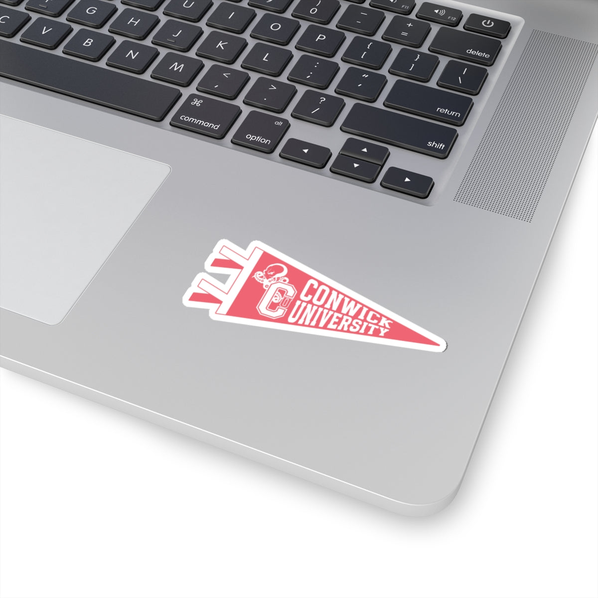 Conwick U Pennant Flag Sticker (Pink)