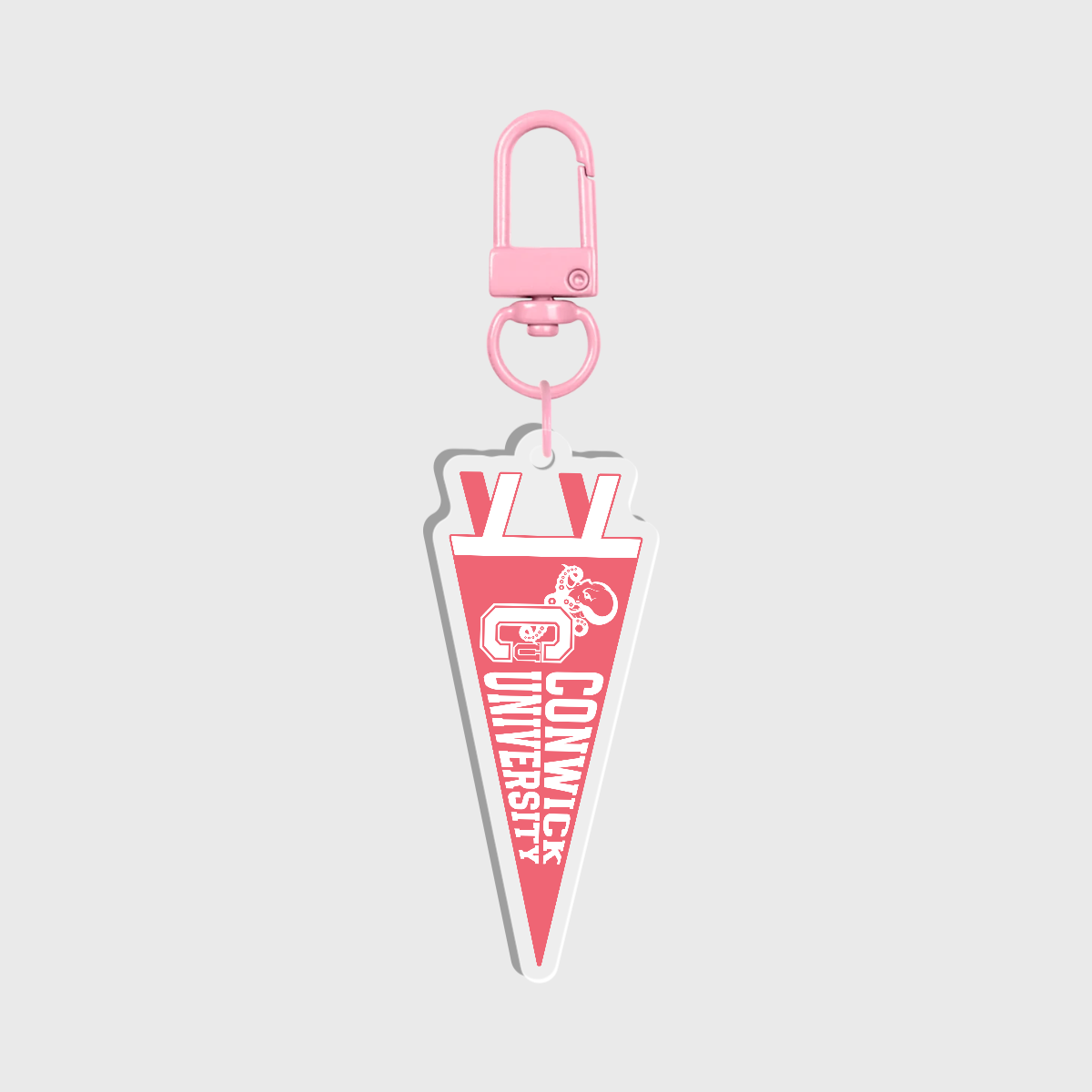 Conwick U Pennant Flag Acrylic Keychain