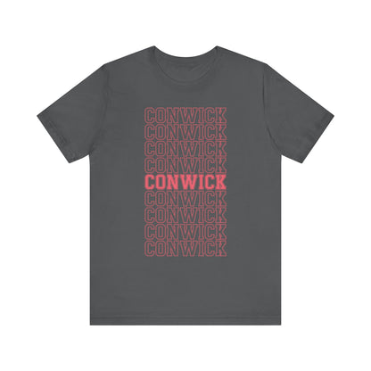 Conwick University Unisex T-Shirt (Pink Lettering)