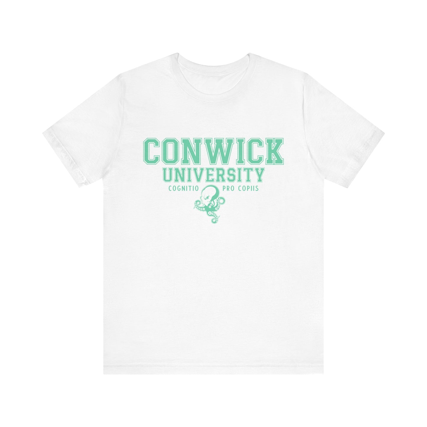 Conwick University Unisex T-Shirt (Green Lettering)