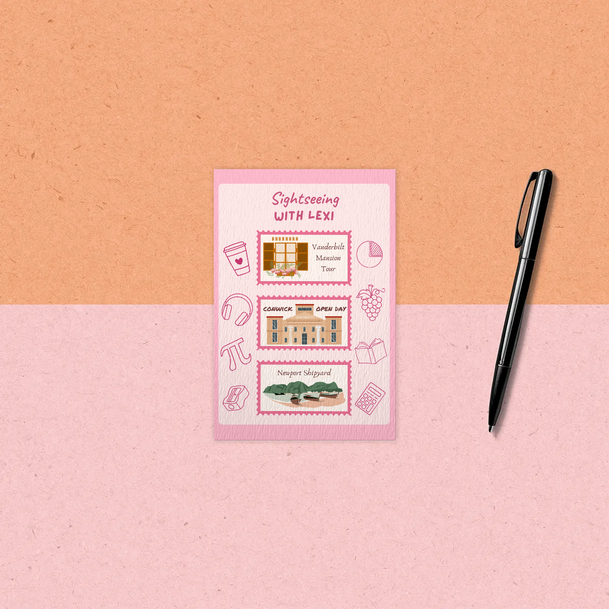 Newport/Sightseeing with Lexi Double-sided Art Print