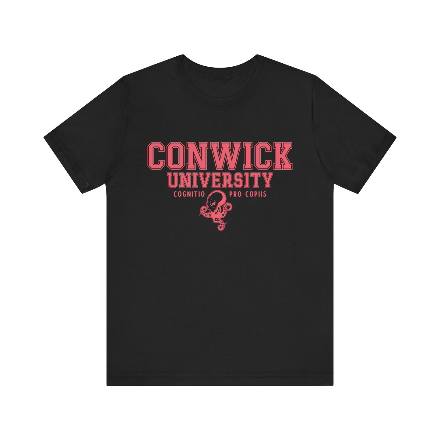 Conwick University Unisex T-Shirt (Pink Lettering)
