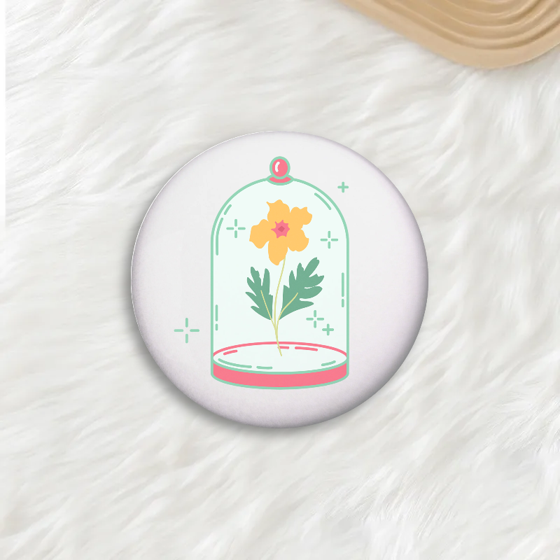 Marigold Button Pin