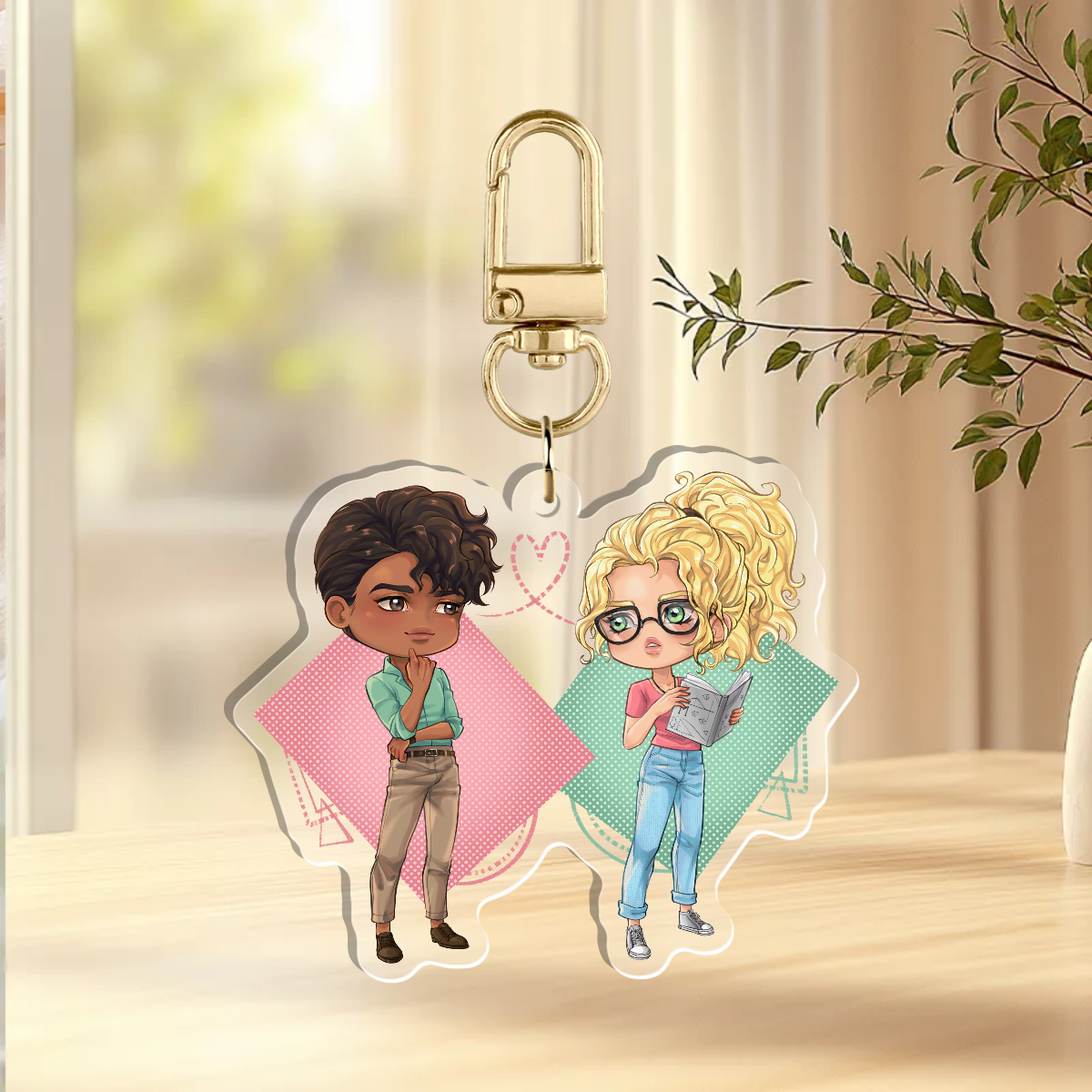Lexi & Damian Chibi Acrylic Keychain
