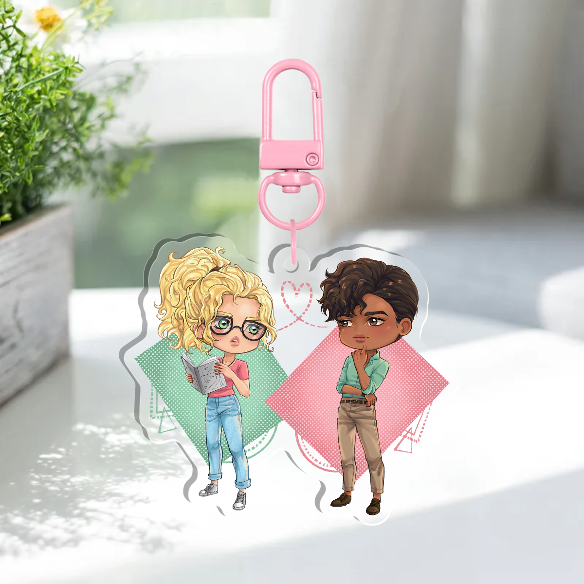 Lexi & Damian Chibi Acrylic Keychain
