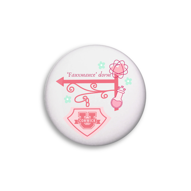 Fauxmance Dorm Button Pin