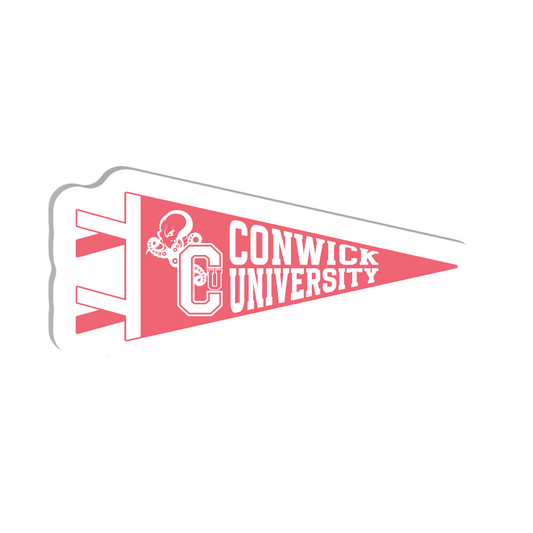 Conwick U Pennant Flag Acrylic Pin (Pink)
