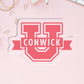 Conwick U Logo Acrylic Pin (Pink)