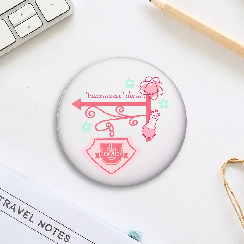 Fauxmance Dorm Button Pin