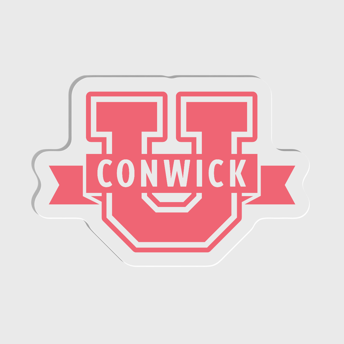 Conwick U Logo Acrylic Pin (Pink)