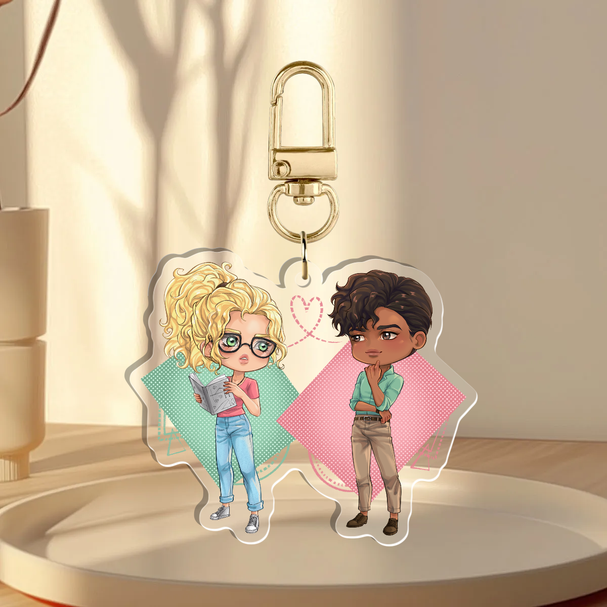 Lexi & Damian Chibi Acrylic Keychain