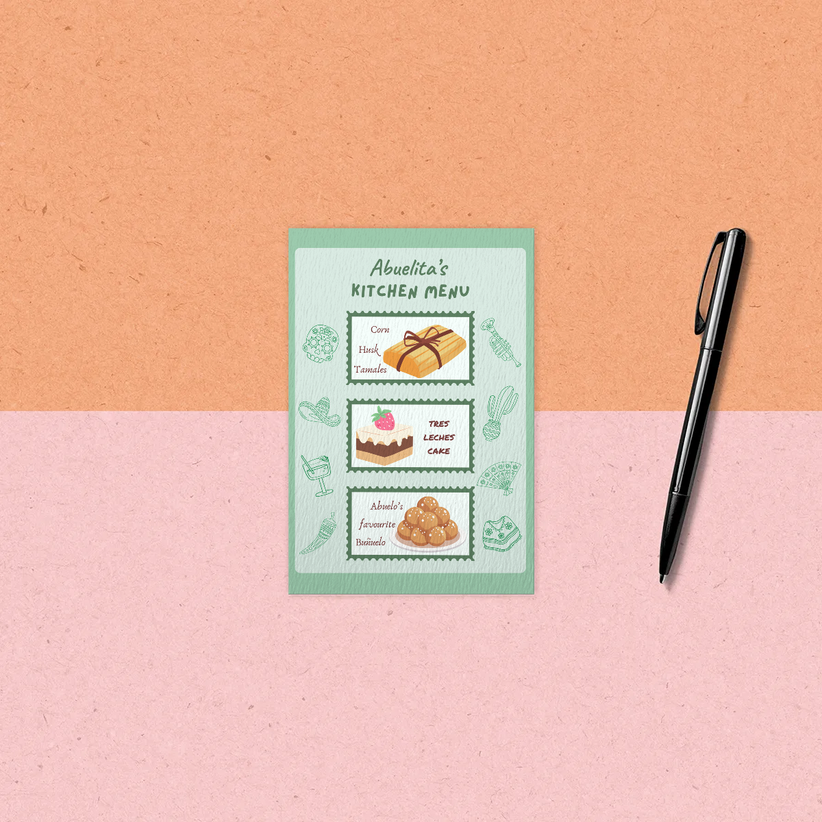 Guadalajara/Abuelita's Kitchen Menu Double-sided Art Print